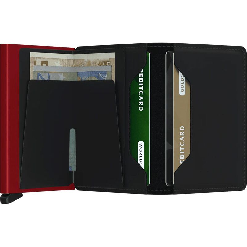 Secrid Slimwallet Matte Black & Red image number 2